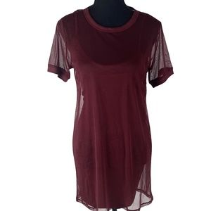 Forever 21 burgundy knit dress